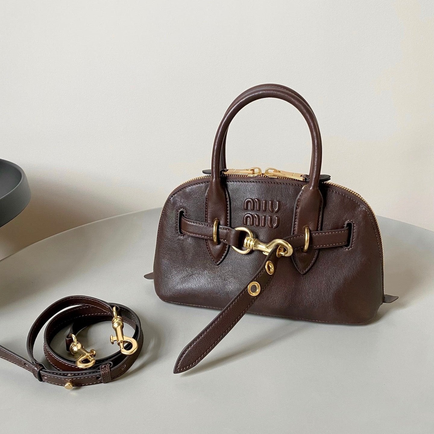 Brown Leather Adventure Bag MIU - Level 5