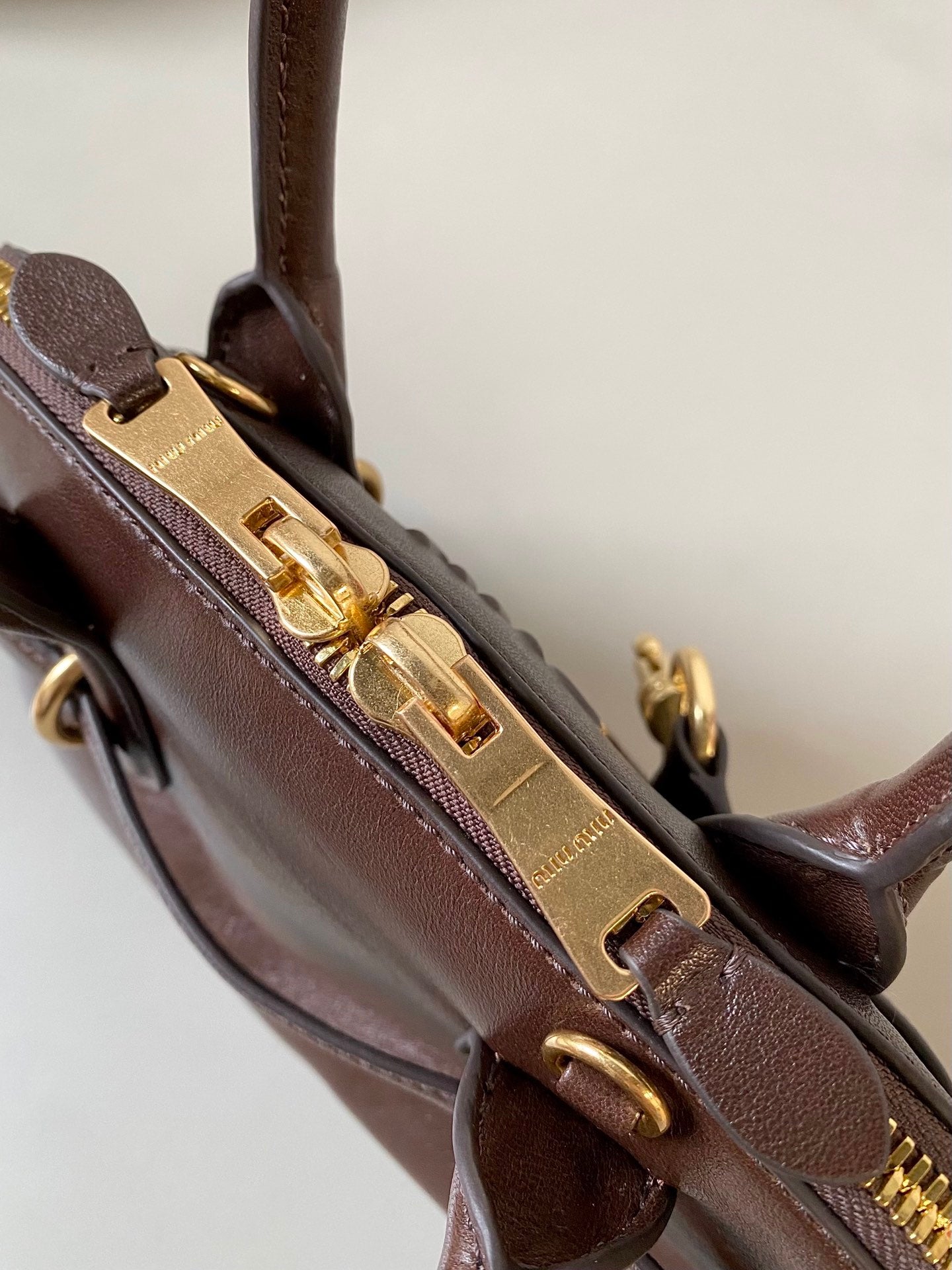 Brown Leather Adventure Bag MIU - Level 5