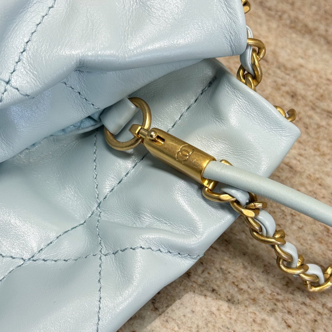 22 Mini Bag Light Blue Lambskin Leather CNL - Level 5