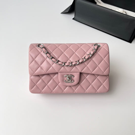 Rose Pink Caviar Leather Small Flap Bag CNL - Level X