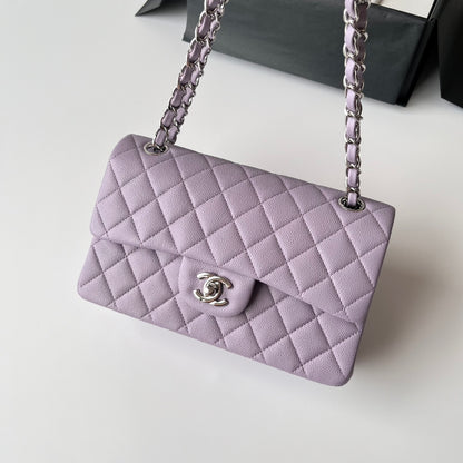 Light Purple Caviar Leather Small Flap Bag CNL - Level X