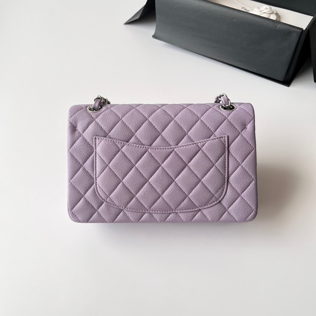 Light Purple Caviar Leather Small Flap Bag CNL - Level X