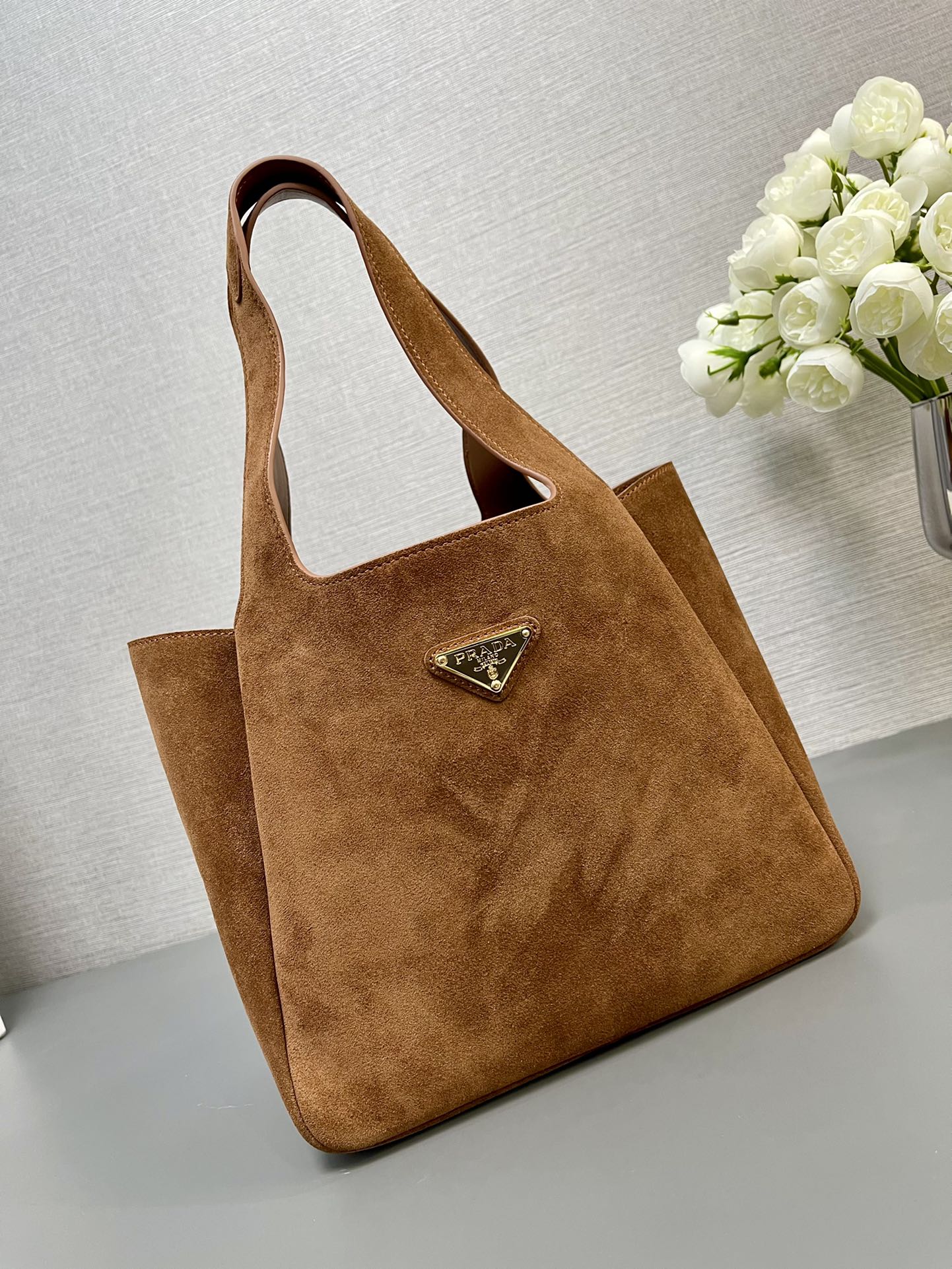 Brown Suede Shopping Bag PRD - Level 5