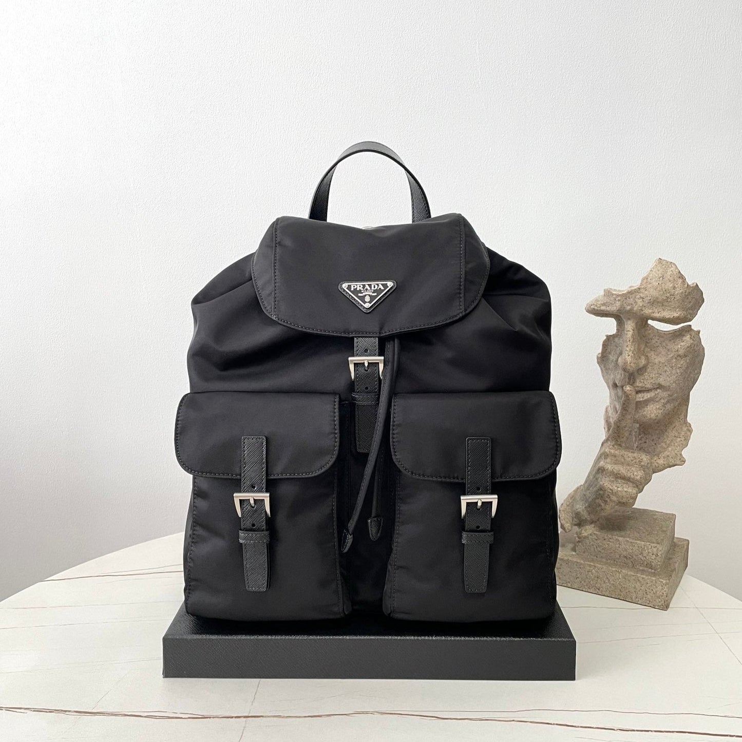 Black Nylon Buckle Backpack PRD - Level 5