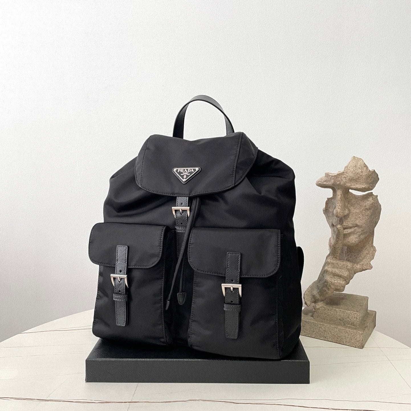 Black Nylon Buckle Backpack PRD - Level 5