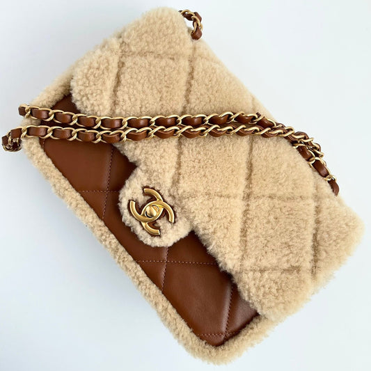 Shearling Small Flap Bag CNL - Level X