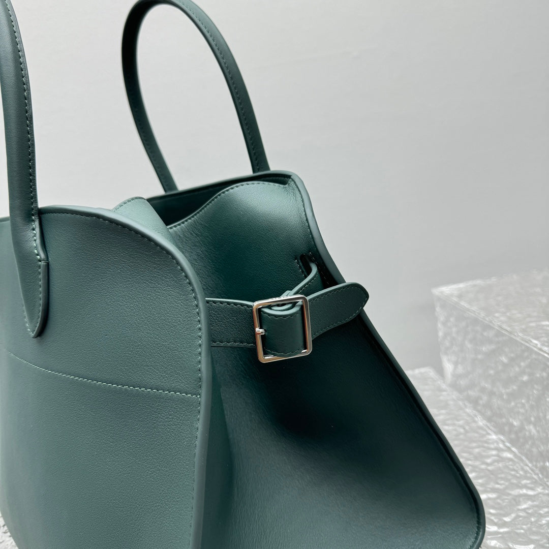 Margaux 15 Dark Green Leather Tote Bag ROW - Level 5