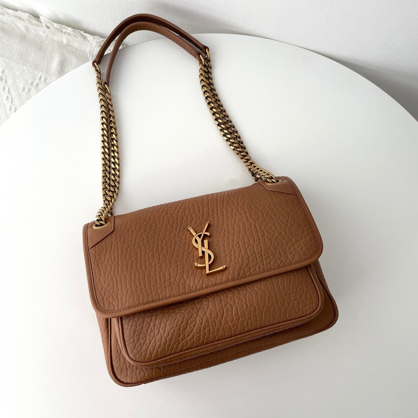 Brown Leather Niki Shoulder Bag - Level 5