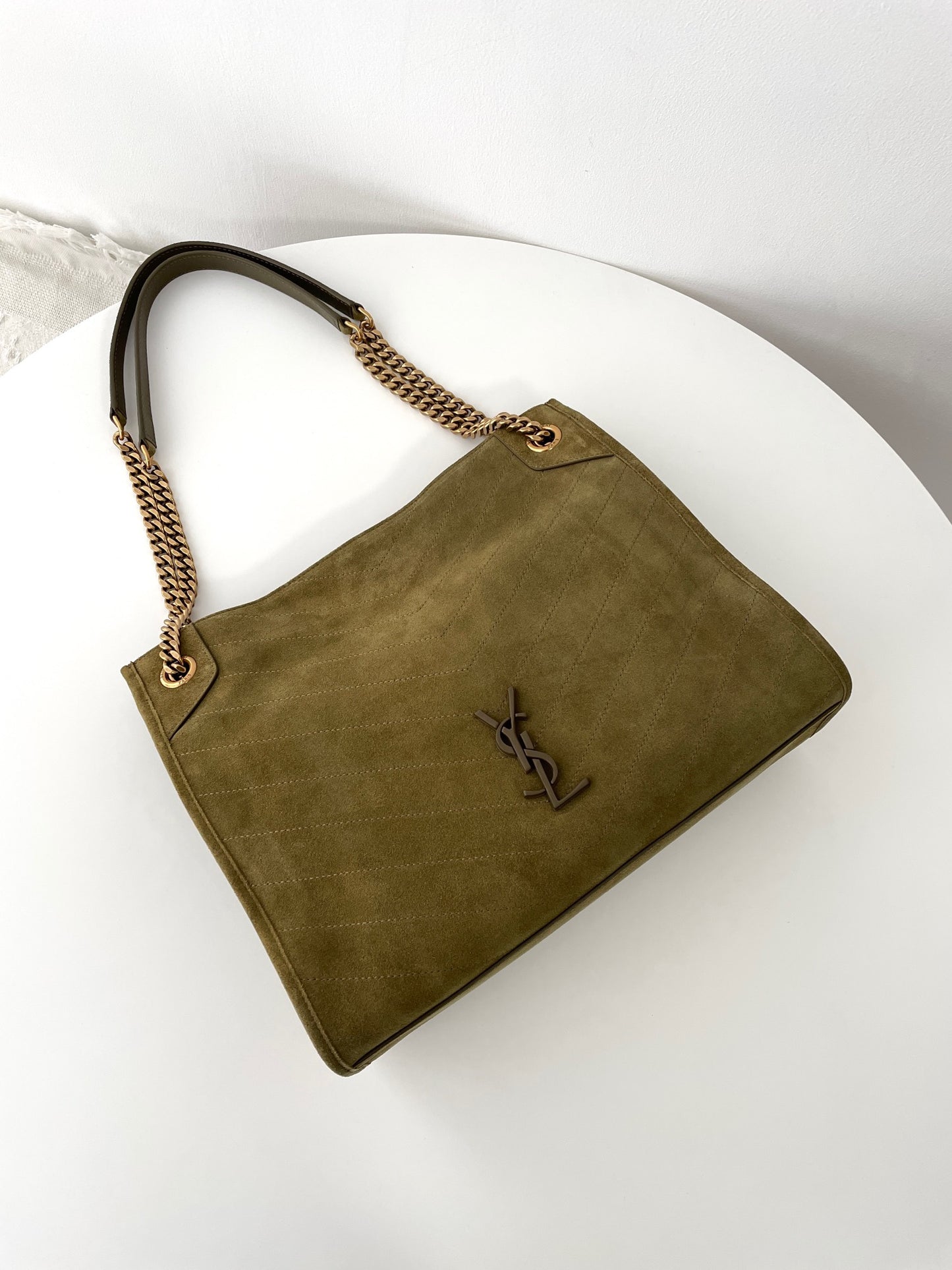 Green Suede Niki Tote Bag - Level 5