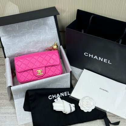 Bright Pink Pearl Crush Mini Flap - Level X