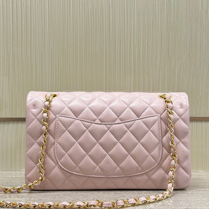 Light Pink Lambskin Leather Medium Flap Bag - Level X