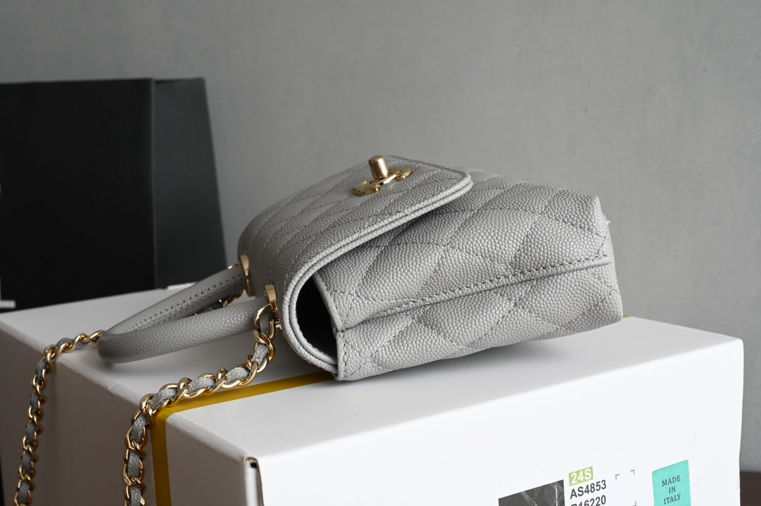 Mini Coco Top Handle Grey Caviar Leather CNL - Level 5