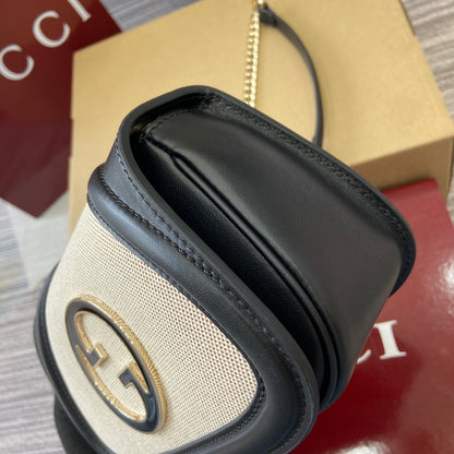 Blondie Leather & Canvas Chain Bag Black GCI - Level 5