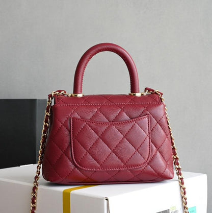 Mini Coco Top Handle Dark Red Caviar Leather CNL - Level 5