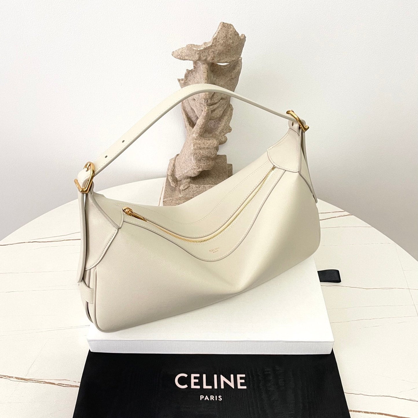 Cream White Leather Romy Bag - Level 5