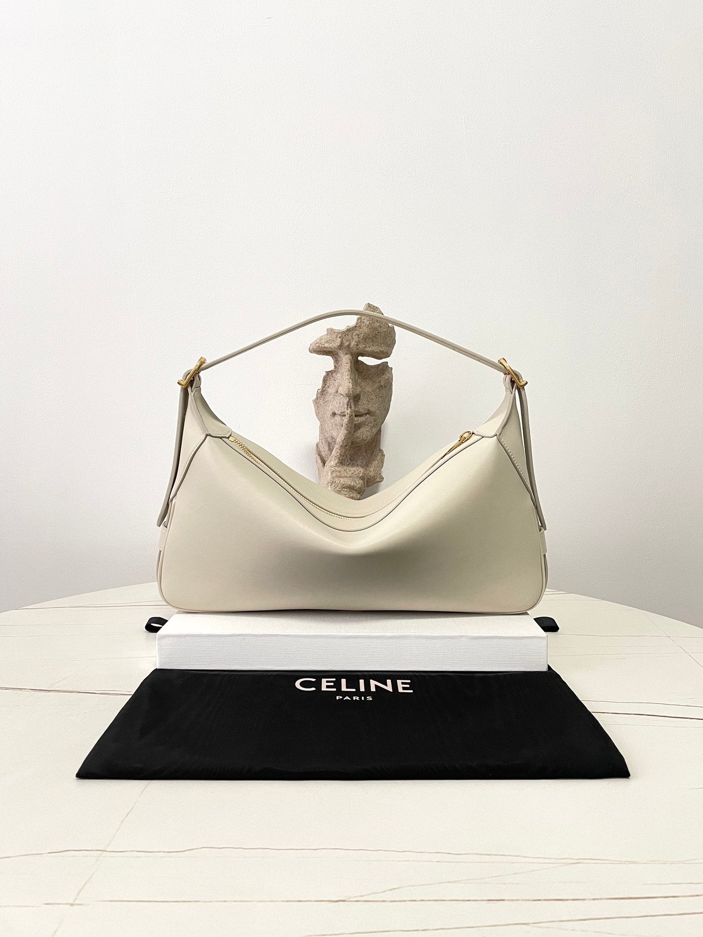 Cream White Leather Romy Bag - Level 5