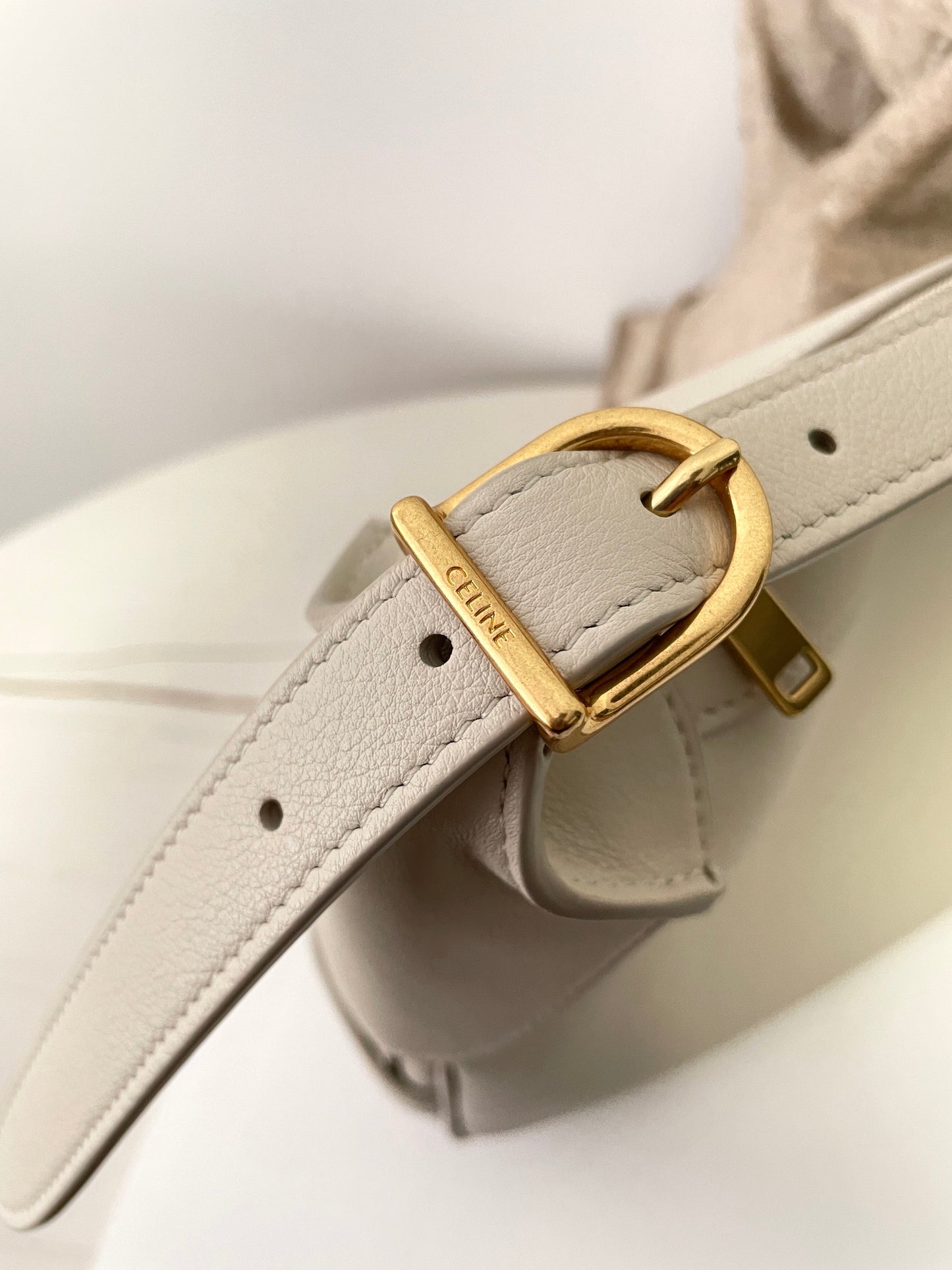 Cream White Leather Romy Bag - Level 5