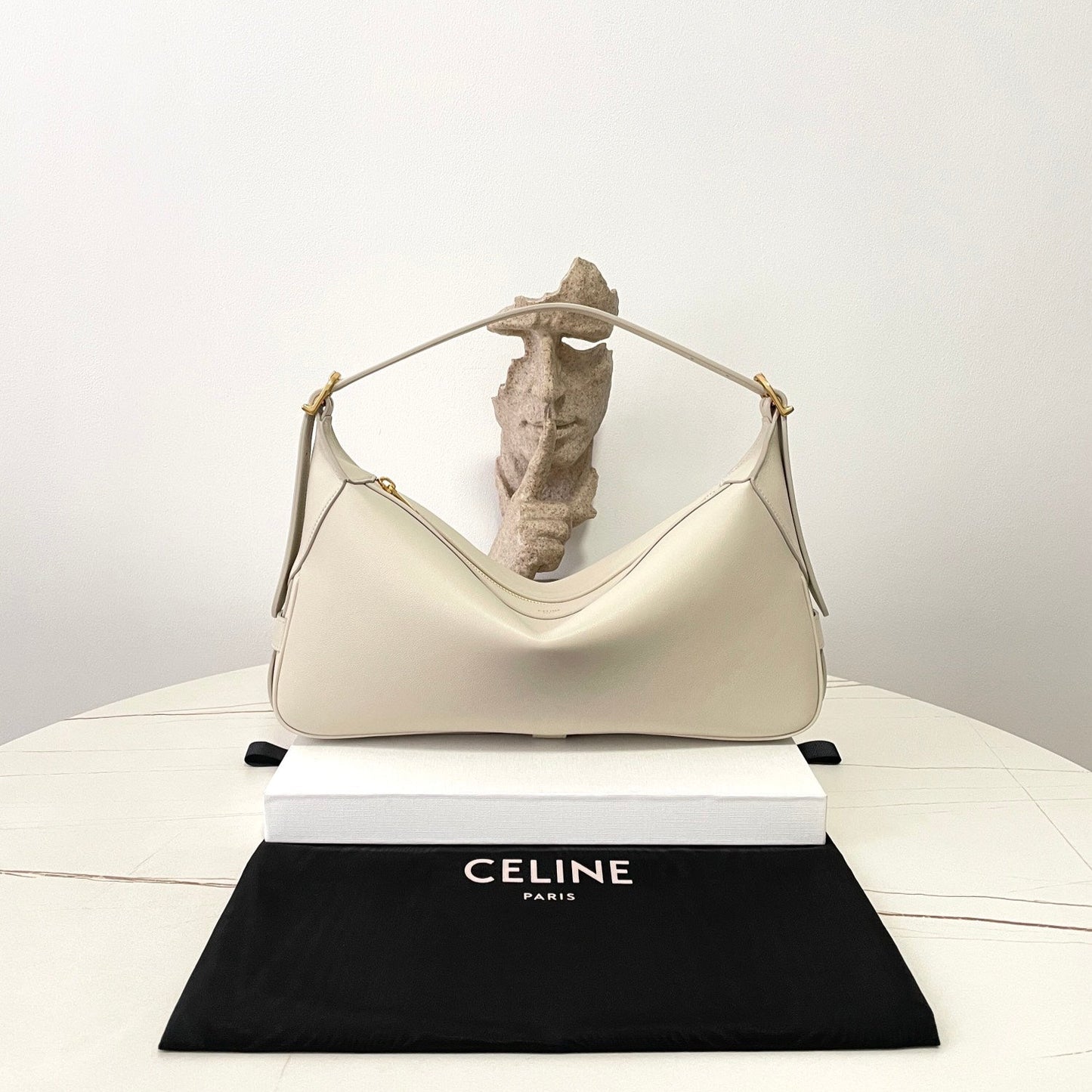 Cream White Leather Romy Bag - Level 5