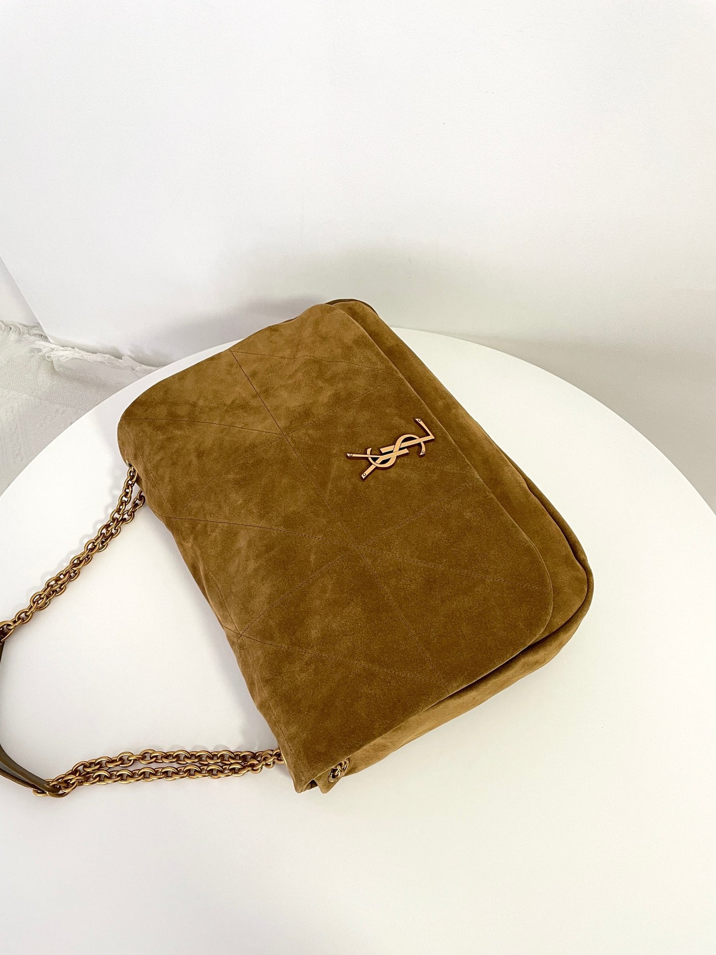 Brown Suede Large Jamie Bag YLS - Level 5