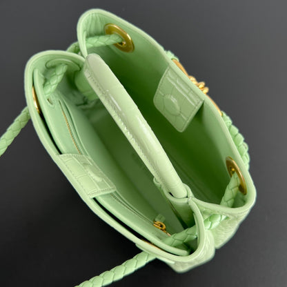 Mini Andiamo Tote Light Green Crocodile - Level 5