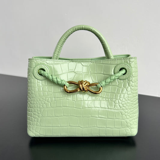 Mini Andiamo Tote Light Green Crocodile - Level 5