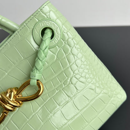 Mini Andiamo Tote Light Green Crocodile - Level 5