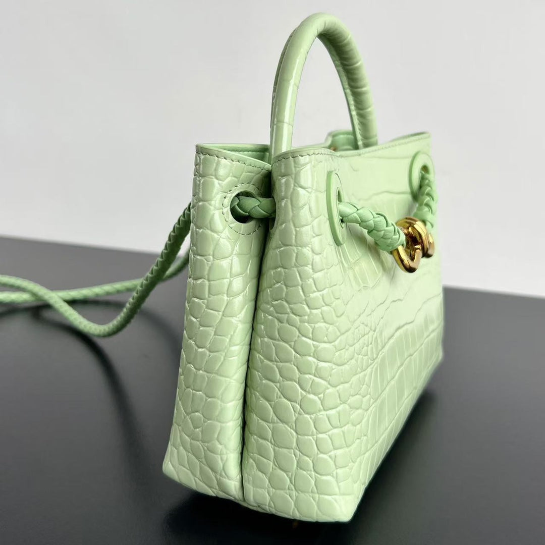 Mini Andiamo Tote Light Green Crocodile - Level 5