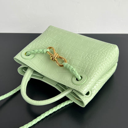 Mini Andiamo Tote Light Green Crocodile - Level 5