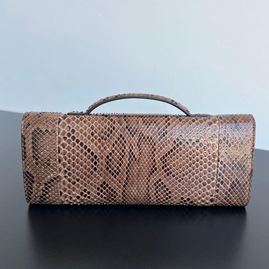 Brown Python Andiamo Clutch - Level 5