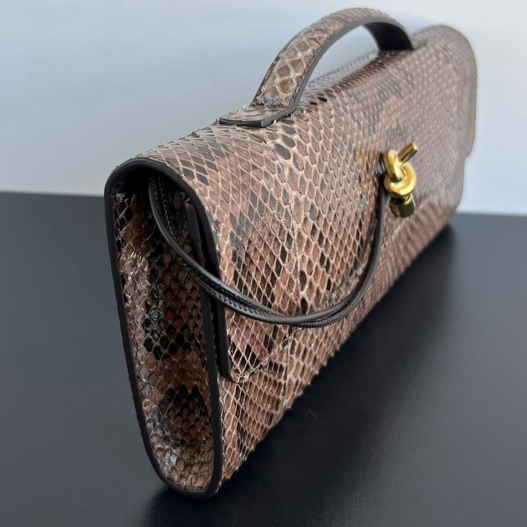 Brown Python Andiamo Clutch - Level 5