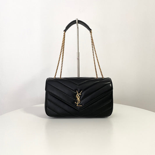 Black Leather New Medium Loulou Bag - Level 5