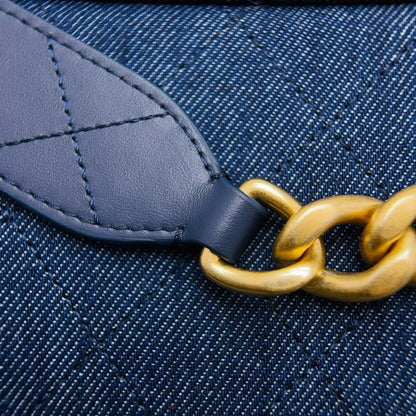 Dark Denim Quilted Hobo Bag - Level X