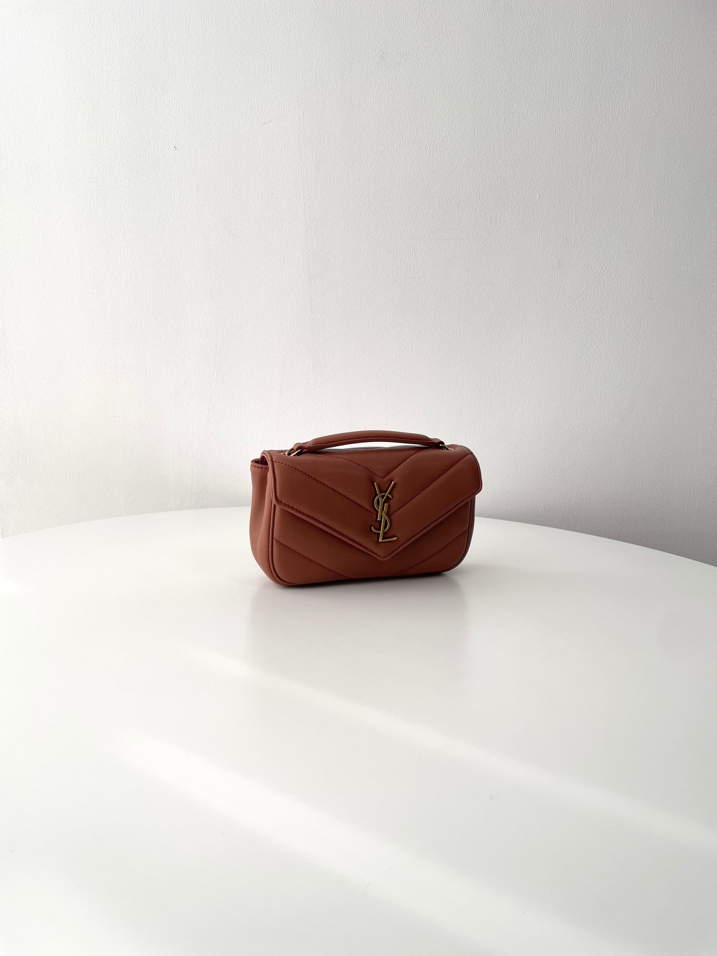 Rose Sand Leather New Mini Loulou Bag - Level 5