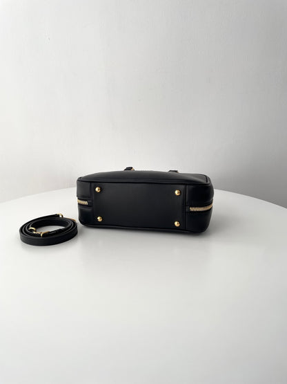 Black Leather Medium Arcadie Bag - Level 5