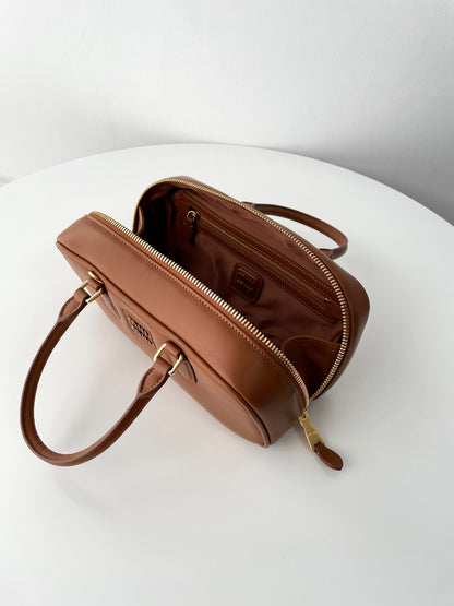 Brown Leather Medium Arcadie Bag - Level 5