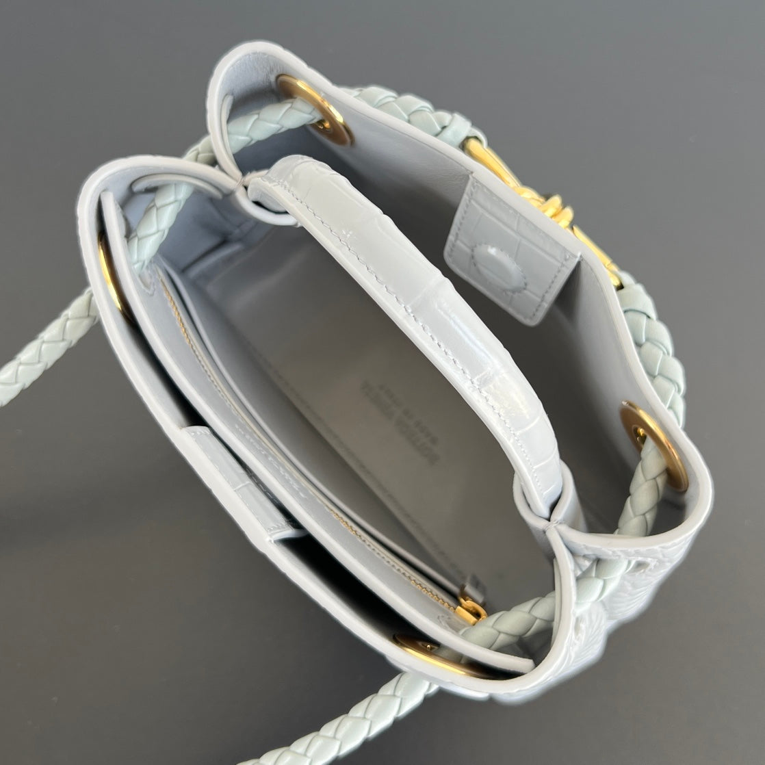 Mini Andiamo Tote Grey Crocodile - Level 5