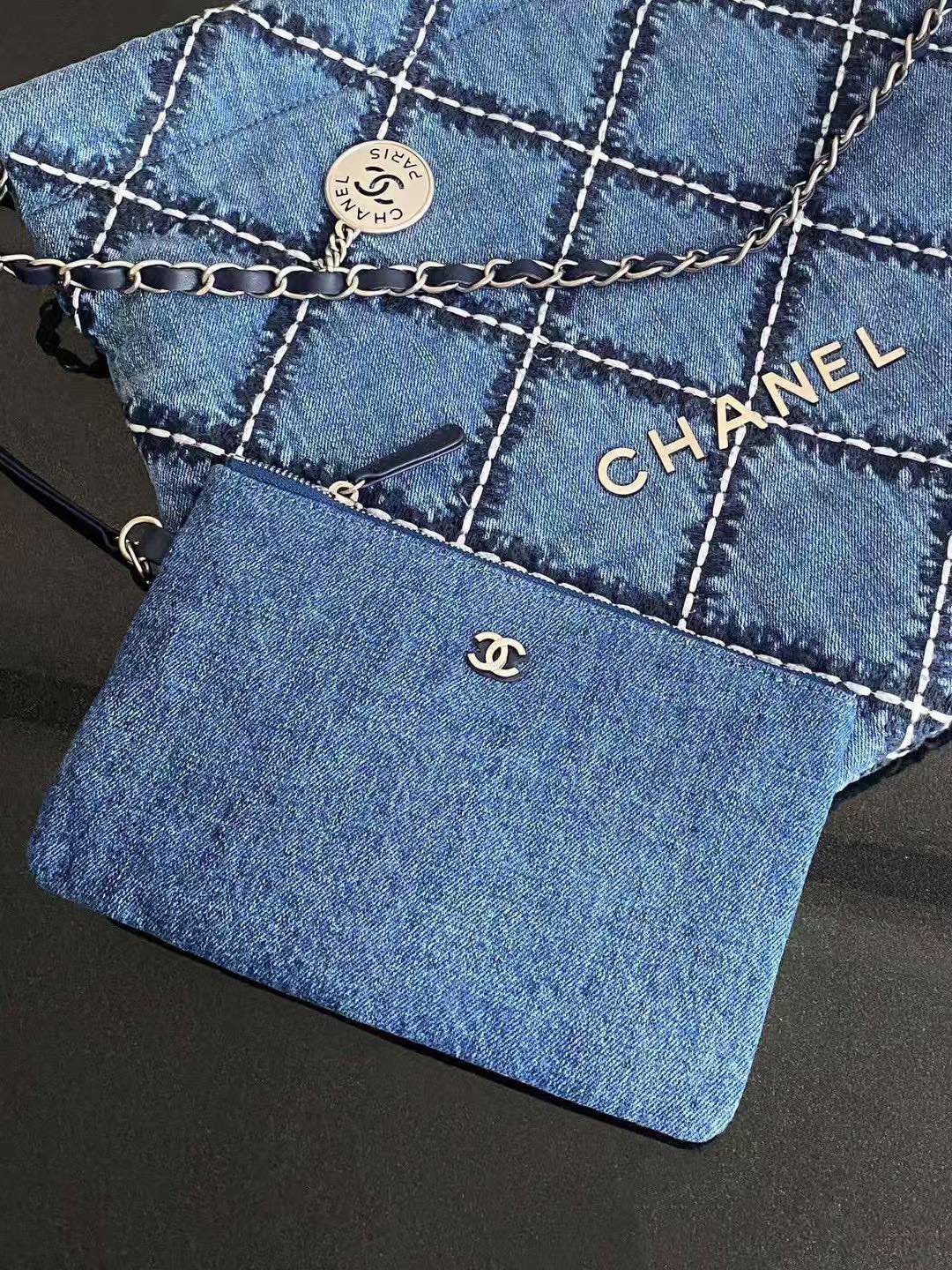 Quilted Denim Small 22 Tote Bag - Level 4