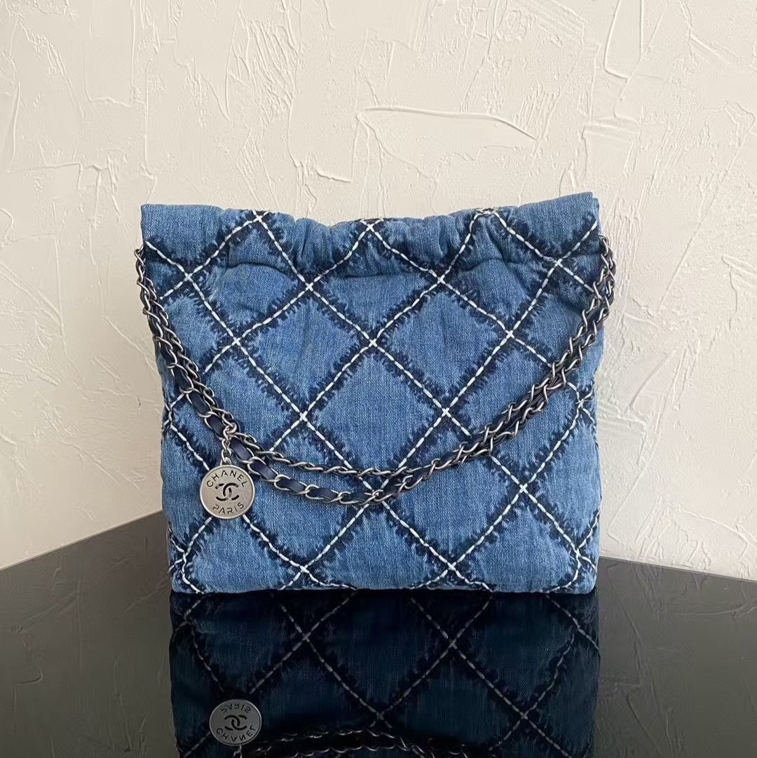 Quilted Denim Small 22 Tote Bag - Level 4