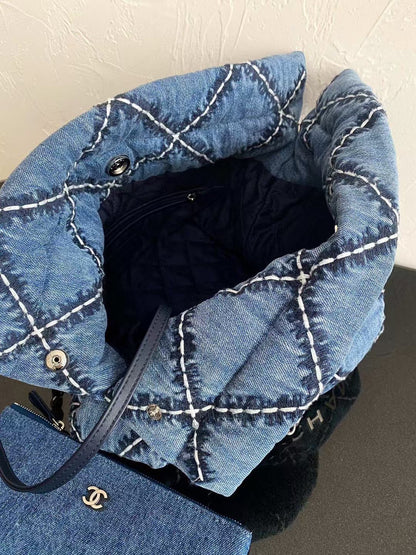 Quilted Denim Small 22 Tote Bag - Level 4