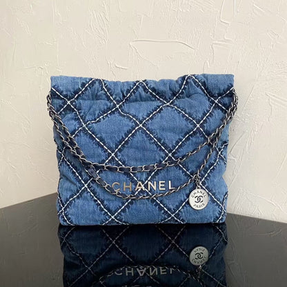 Quilted Denim Small 22 Tote Bag - Level 4