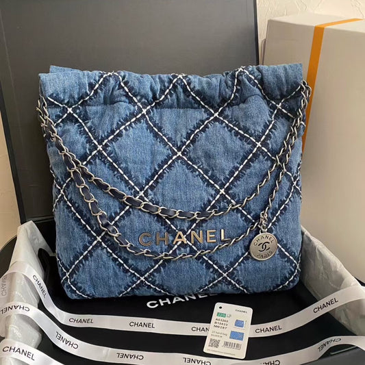 Quilted Denim Small 22 Tote Bag - Level 4
