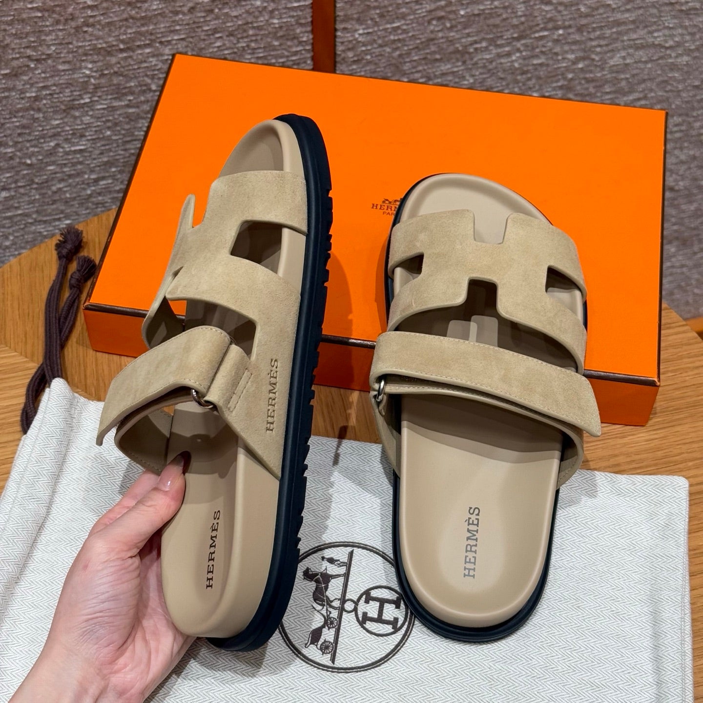 Tan Suede Chypre Sandals - Level X