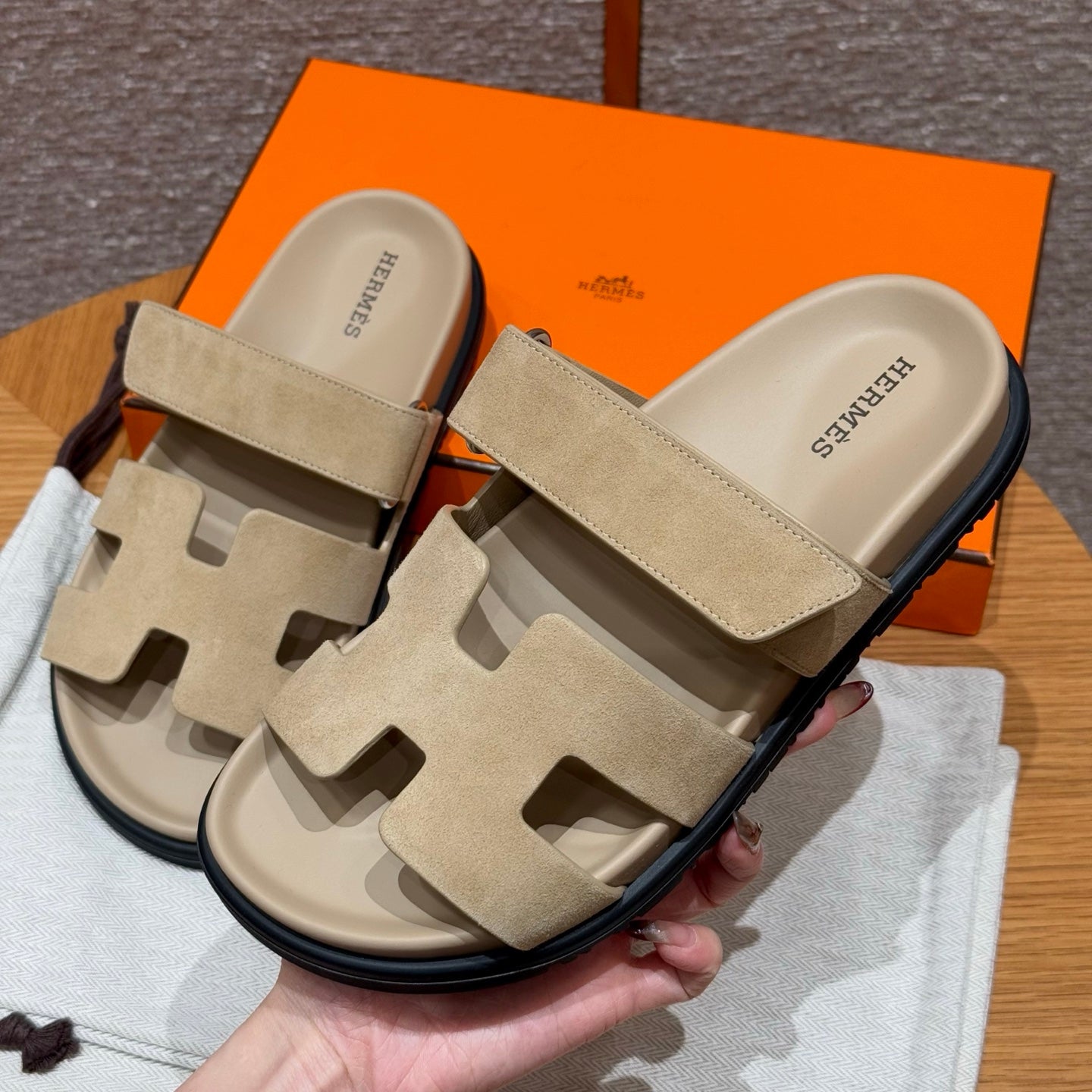 Tan Suede Chypre Sandals - Level X
