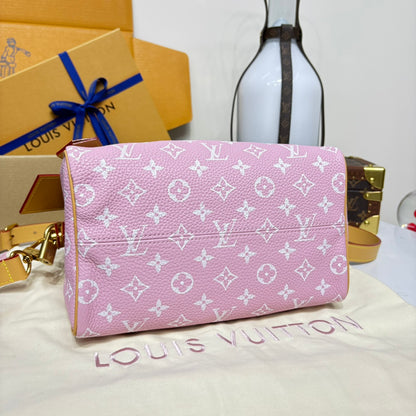 P9 Speedy 30 Bandouliere Pink Leather - Level 5