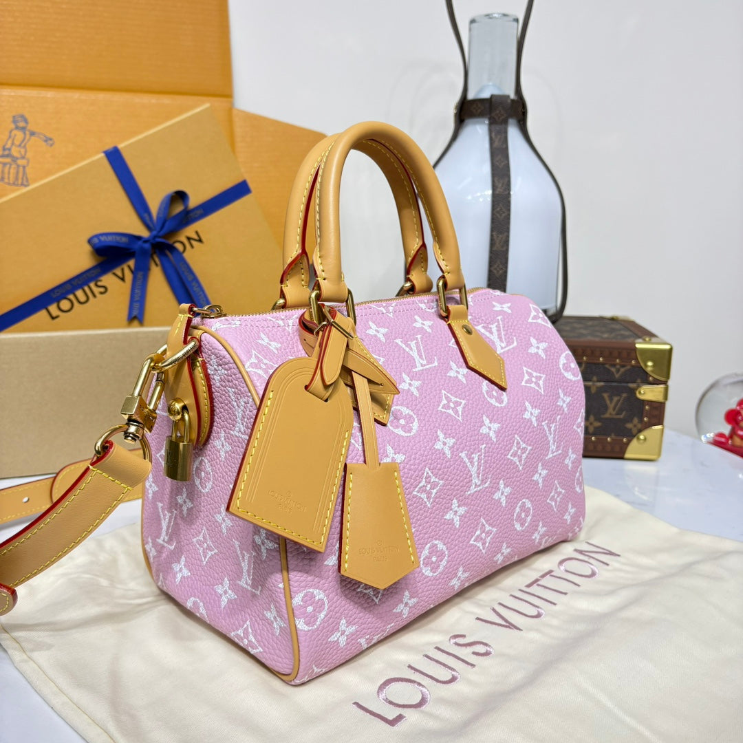 P9 Speedy 30 Bandouliere Pink Leather - Level 5