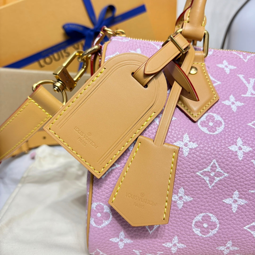 P9 Speedy 30 Bandouliere Pink Leather - Level 5