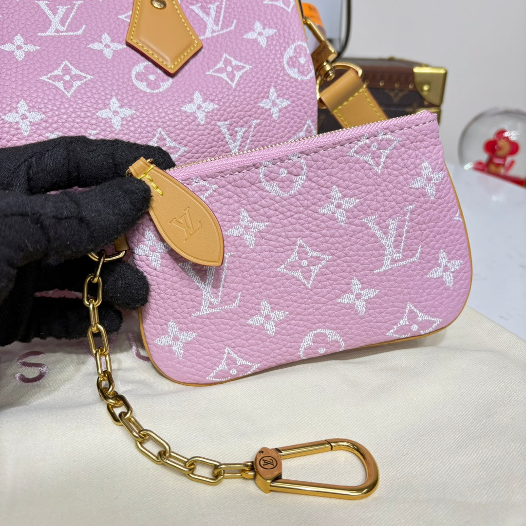 P9 Speedy 30 Bandouliere Pink Leather - Level 5