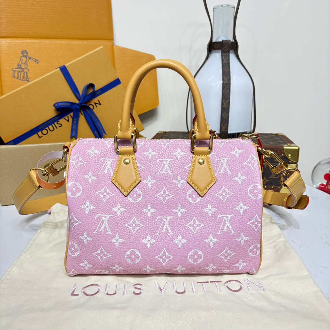 P9 Speedy 30 Bandouliere Pink Leather - Level 5