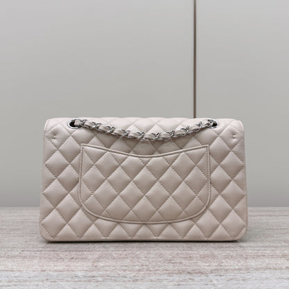 Ivory Caviar Leather Medium Flap Bag - Level X