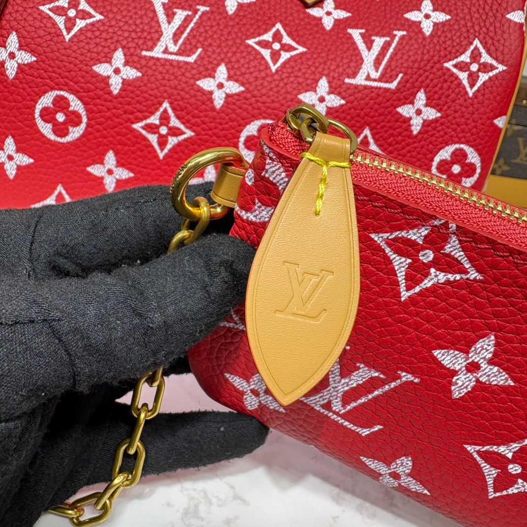 P9 Speedy 30 Bandouliere Red Leather - Level 5
